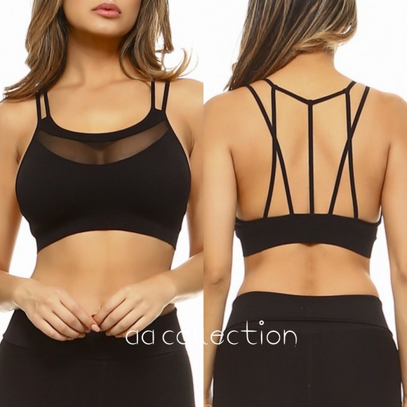 Other - Sports bra activewear mesh strappy cage bralette